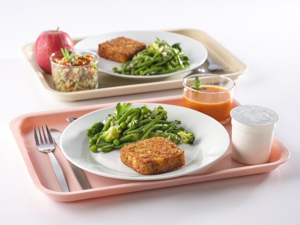 Carré de seitan emmental et poêlée de légumes