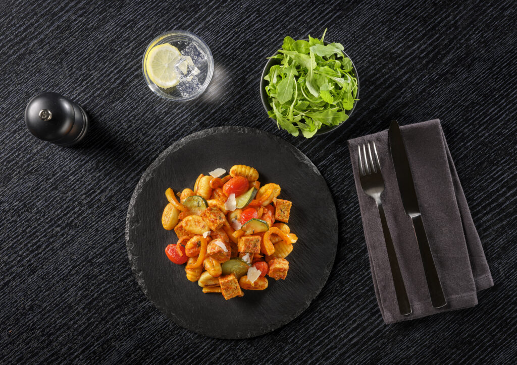 TOFU MÉDITERRANÉEN, POÊLÉE DE GNOCCHIS